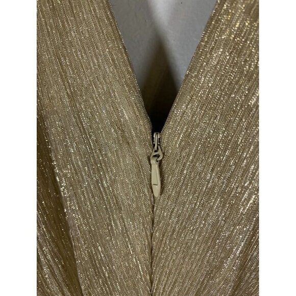 BCBG Maxazria Dress XL Metallic Luxury Old Money Vegas Mini Festive Wedding - Picture 13 of 16